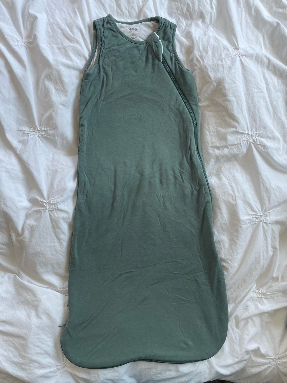 Kyte BABY Moss Green Sleeveless Sleep Sack with Knot Shoulder